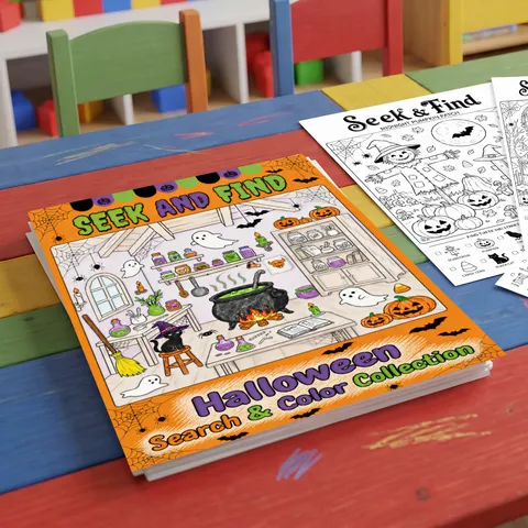 Libro Da Colorare E Cercare Halloween Per Bambini Poster Da Disegno Educativo Attività Divertente Regalo Di Halloween