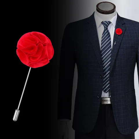 Brosche Im Koreanischen Stil Satinband Rose Anstecknadel Für Herren Damen Business Anzug Hochzeit Party 3D Stoffblume Zubehör