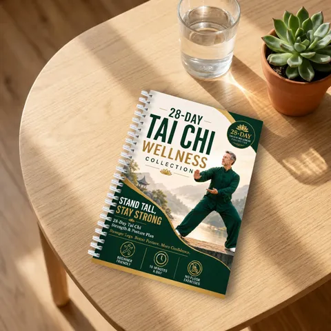 Collezione Tai Chi Wellness Manuale Diario del Piano di 28 Giorni Quaderno a Spirale per Principianti Guida all'Esercizio Quotidiano