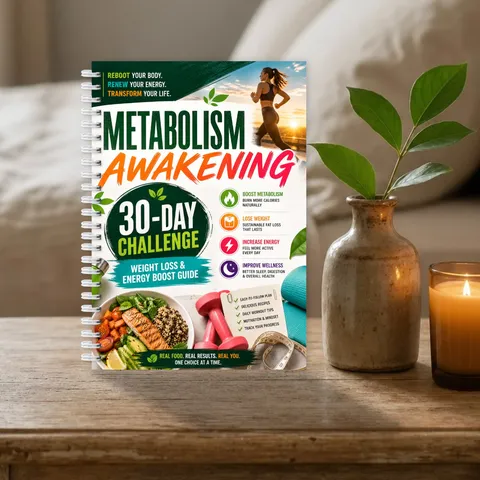 Quaderno a Spirale Sfida di 30 Giorni Risveglio del Metabolismo Pianificatore di Obiettivi Salute Vitalità Diario di Fitness