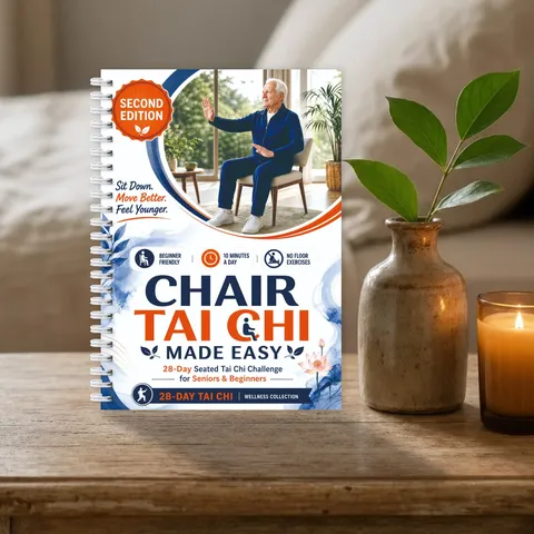 Quaderno a Spirale Guida per Esercizi da Seduti Tai Chi per Principianti Anziani Diario di Allenamento di 28 Giorni Libro