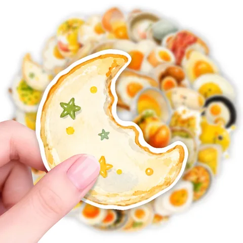 Watercolor Food Dessert Theme Decorative Stickers For Journal Notebook Mobile Phone Case Waterproof PVC DIY Decals