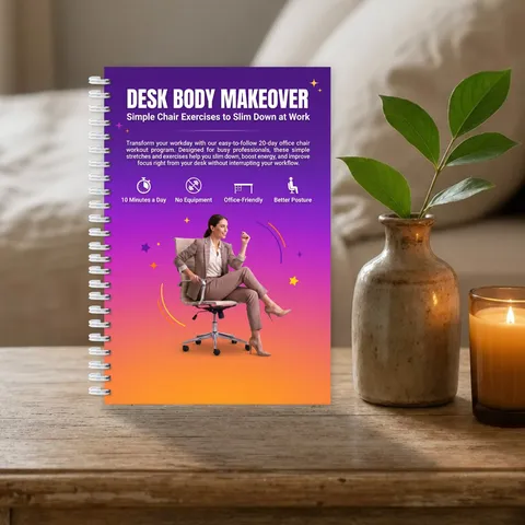 Desk Body Makeover Übungshandbuch Spiralgebunden Bürostuhl Fitness Guide Workout Planer Notizbuch Für Tägliches Dehnen Home Office Nutzung