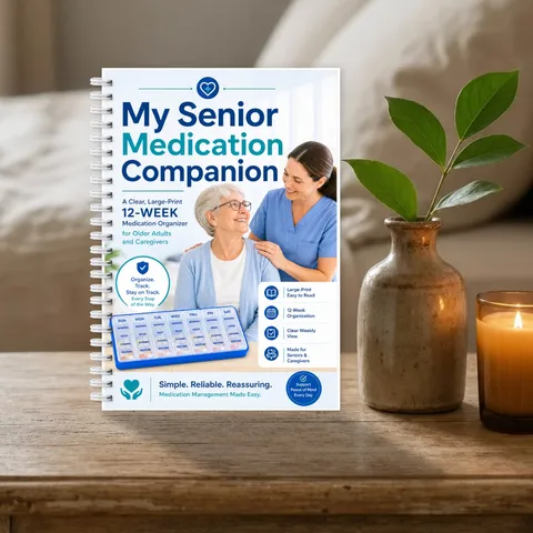 My Senior Medication Companion Spiral Notebook Twelve Week Medication Tracker Management Handbook For Caregiver Seniors