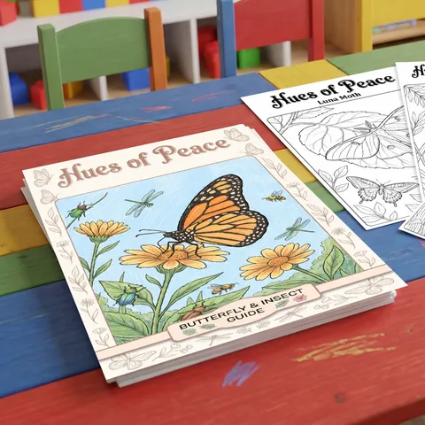 Children Coloring Book Butterfly Insect Theme DIY Painting Educational Doodle Poster Paper For Kids Art Enlightenment