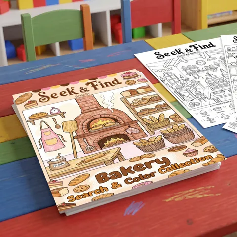 Livre De Coloriage Chercher Et Trouver Boulangerie Pour Enfants Poster Dessin Éducatif Collection Recherche Et Couleur Matériel De Dessin Cadeau Enfant