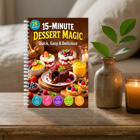 Minute Dessert Magic Spiral Notebook Baking Guide Booklet Dessert Recipe Tutorial Handbook For Kitchen Craft Beginner Hobby