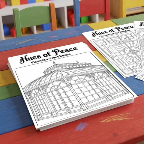 Vintage Architectural Pattern Coloring Posters Hues Of Peace Series Victorian Gothic Baroque Architecture Art Drawing Paper For Adults Kids Stress Relief