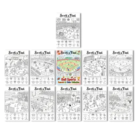 Póster Para Colorear Tema Deportivo Buscar Y Encontrar Para Niños Dibujo De Línea Educativo Papel De Pintura Para Escuela Hogar Actividad