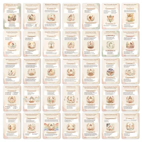 PTSD Recovery Affirmation Cards Warm Emotional Regulation Self Motivation Positive Healing Instruction Cards Mental Health Gift