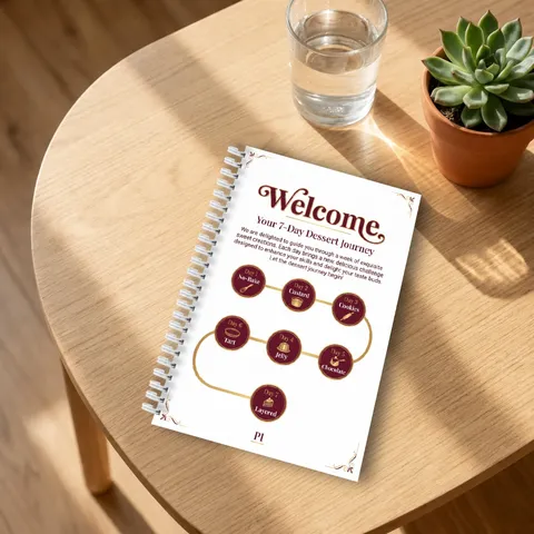Cahier à Spirale Rétro Planificateur de Recettes Recueil de Desserts 7 Jours Journal en Papier Offset Bureau École Étudiant