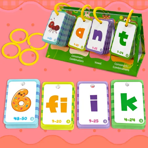 Εκπαιδευτικό Σετ Flashcards Με Λέξεις Όρασης Επιτραπέζιο Διάγραμμα Αναστροφής για Νήπια Παιδιά Αγγλικά Φωνητική Πρώιμη Εκμάθηση Γνωστικές Κάρτες