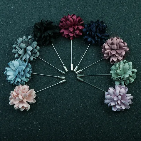 Handmade Fabric Flower Brooch For Men Women Korean Style Lapel Pin Flower Boutique Suit Corsage Decorative Clothes Jewelry Gift