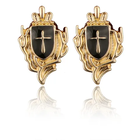 Retro Legierung Schild Kreuz Kragenadel Krone Abzeichen Brosche Gotischer Punk Anzug Hemd Reversnadel Zubehör Für Herren Damen Schmuck Geschenk
