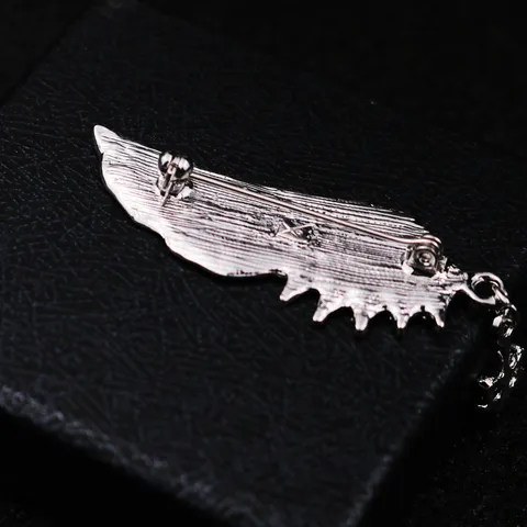 Broche de Alas de Ángel Vintage para Hombres Mujeres Aleación Strass Alas Pin de Solapa con Colgante de Cruz Joyería de Traje Gothic Punk