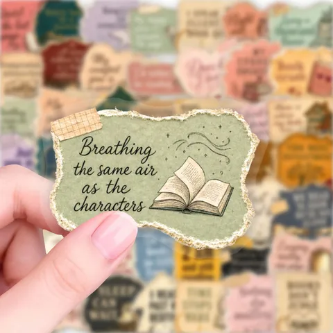 Pegatinas Transparentes De PET Estilo Retro Literario Con Palabras En Inglés Calcomanías Para Decoración De Diario