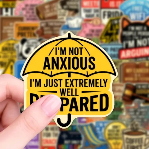 Divertenti Adesivi in PVC Impermeabili con Slogan Inglese Adesivi Creativi con Citazioni Eccentriche per Laptop Scrapbook Bagaglio Decorazione