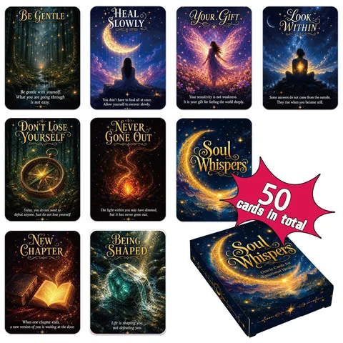 Cartes Oracle de Guérison Soul Whispers Ciel Étoilé Pour Guidance Émotionnelle Jeu de Société en Papier Mystique Outil de Méditation Spirituelle