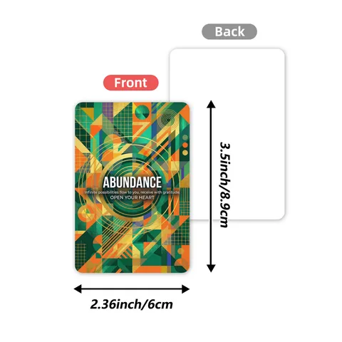 Cartes de Langage d'Art Abstrait pour Voyage Intérieur Relaxation Visuelle Papier Couché Impression en Couleur Motifs Géométriques Cartes de Méditation