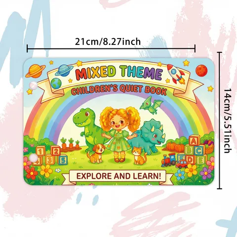 Children's Early Learning Quiet Book Mixed Theme Montessori Busy Book DIY Educational Toy For Toddler Cognitive Activity