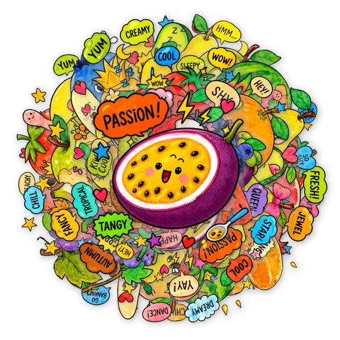 Cute Cartoon Fruit Stickers PET Transparent Waterproof Decals Healing Journal Decoration Stickers Scrapbooking Stationery DIY Planner Craft Stickers