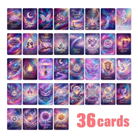 Tarjetas de Afirmación de Galaxia Cósmica Cielo Estrellado de Ensueño Postales Inspiradoras Papel Estucado Tarjetas de Mensaje para Escritorio