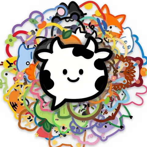 Cute Cartoon PET Clear Stickers Set Cute Animal Fruit Food Speech Bubble Decorative Waterproof Decals For DIY Journal Scrapbook Crafting Diary Stationery Decoration