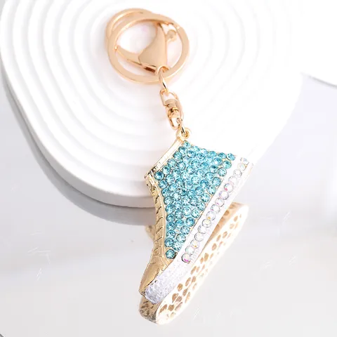 Strass Canvas Schuh Schlüsselanhänger Legierung Kristall Sneaker Keyring Für Damen Taschenanhänger Auto Schlüssel Zubehör Geschenk