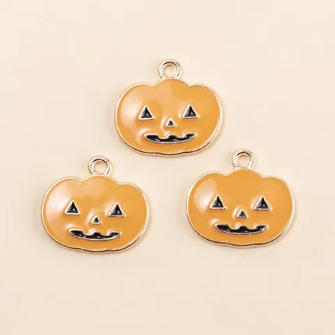 Halloween Κολοκύθα από Κράμα Σμάλτου Μενταγιόν για DIY Κολιέ Βραχιόλι Μπρελόκ Κατασκευή Κοσμημάτων Αξεσουάρ Χειροτεχνίας