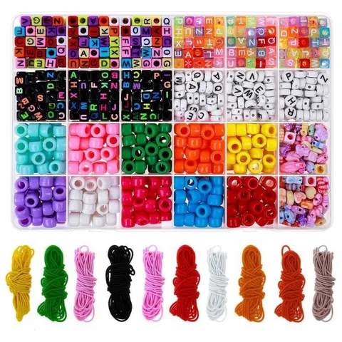 Acryl Letterkralen Vierkante Alfabet Pony Kralen Voor DIY Sieraden Maken Met Elastisch Koord Veelkleurige Knutselcomponenten