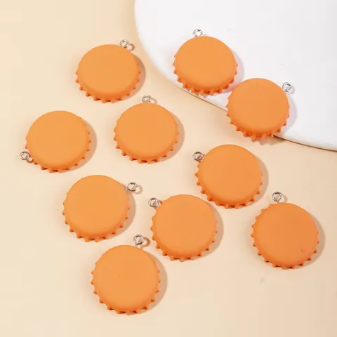 Breloques en Forme de Bouchon de Bouteille Couleur Macaron Pendentifs en Résine Plastique pour Bijoux DIY Boucles d'Oreilles Collier Accessoires