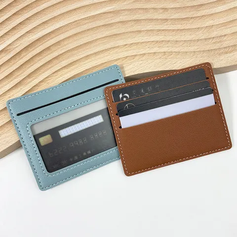 PU Leer Kaarthouder Slanke Kaart Etui Met Meerdere Vakken Minimalistische Creditcard Organizer Zak Portemonnee Voor Vrouwen