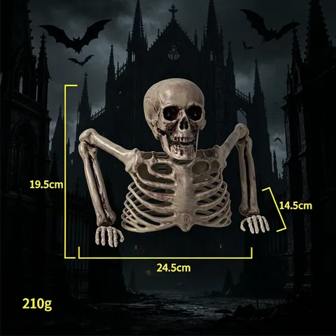 Realistisches Menschliches Skelett Halbkörper Requisite Halloween Simulation Knochen Party Dekoration Horror Ornament