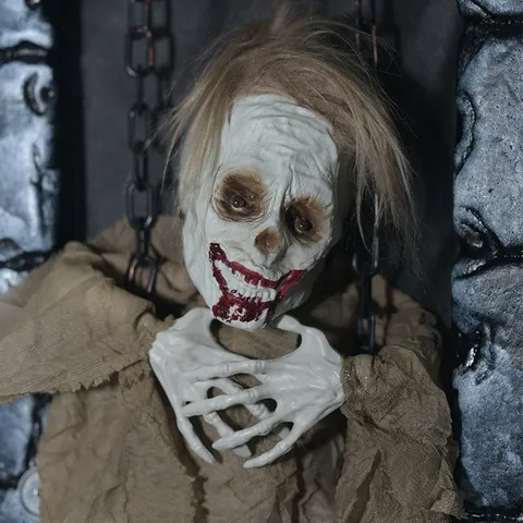Decorazione a Lapide Appesa per Halloween Animata Sensore Elettrico Con Suono Luce Teschio Zucca Fantasma Oggetti per Casa Stregata