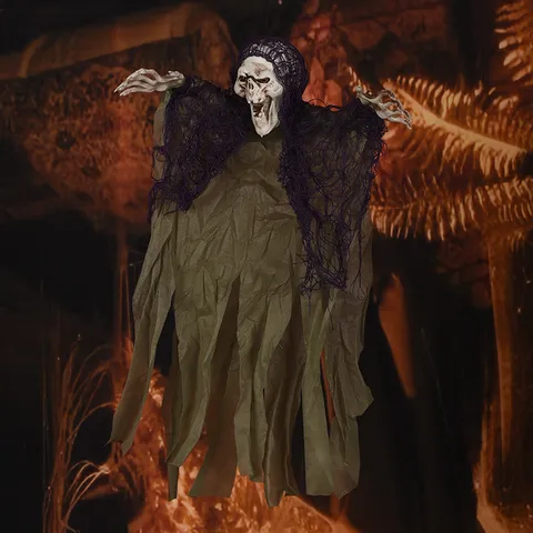 Halloween Gruselige Hängende Geist Dekoration Saugnapf Hängenden Skelett Gaze Sensenmann Für Party Szene Layout Dekor Requisiten
