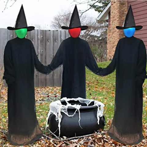 Halloween Leuchtende Hexen Händchenhaltend Dekoration Licht Up Gruselige Hexe Requisite Für Outdoor Garten Hof Party Szenenlayout Deko