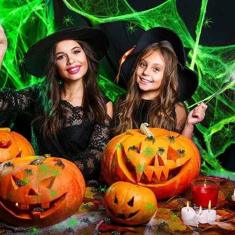 Halloween Lichtgevende Plastic Spinnen In Het Donker Gloeiende Mini Spinnen Grap Props Voor Spookhuis Feest Decoraties