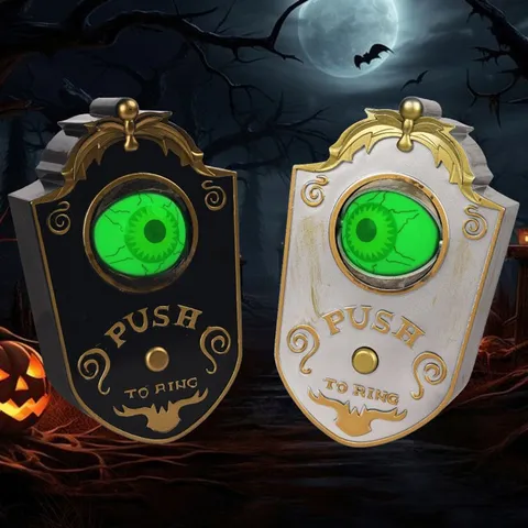 Halloween Campanello Bulbo Ooculare Spaventoso Luminoso Sonoro Animato Occhio Prop Per Casa Stregata Bar Festa Decorazione Appesa Giocattolo Scherzo
