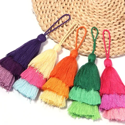 Traditioneller Chinesischer Stil Farbverlauf Quastenanhänger Polyester Gewebte Quaste Für Drachenbootfest Sachet Hanfu Zubehör
