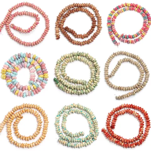 Water Ripple Pattern Wood Abacus Beads DIY Jewelry Making Retro Wooden Beads Wholesale Bracelet Necklace Accessories