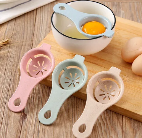 Séparateur de Blanc d'Œuf en Paille de Blé Cuisine Cuisson Filtre Jaune d'Œuf Outil Design Fleur Mignon Séparateur d'Œuf Gadgets de Cuisine