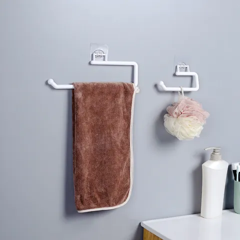 Kitchen Paper Towel Holder Punch Free Plastic Rag Rack Wall Mounted Storage Organizer For Bathroom Kitchen Home