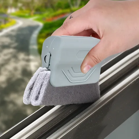 Household Window Groove Cleaning Brush Practical Crevice Cleaning Tool Sliding Track Cleaner Home Supply