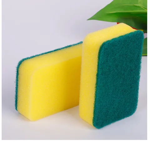 Household Cleaning Sponge Double Sided Scrub Sponge Kitchen Dish Washing Sponge Scouring Pad Heavy Duty Absorbent Sponge