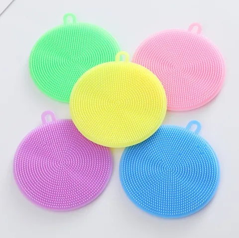 Spazzola per Piatti in Silicone Multifunzionale Spazzola di Pulizia da Cucina Biffaciale per Pentole