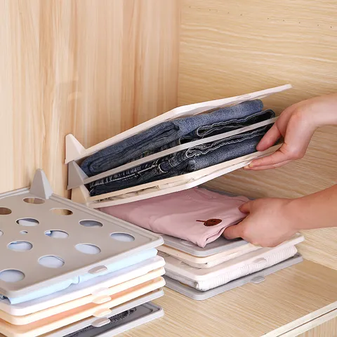 Plastique Vêtements Planche Pliante Organisateur de Linge Planche Pliante Ajustable T-Shirt Chemise Pull Rangement Maison