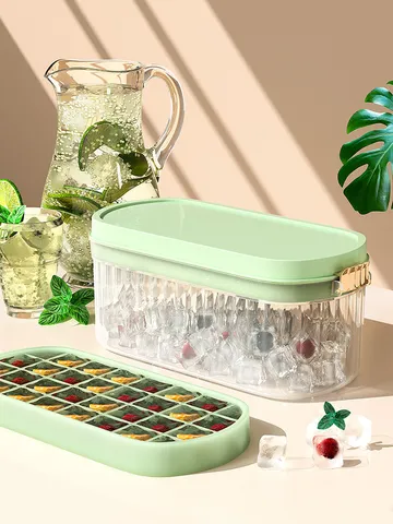 PET Kunststoff Eiswürfelbereiter Mit Deckel Große Kapazität Eis Aufbewahrungsbox Kühlschrank Eisbereiter Küche Bar Zubehör