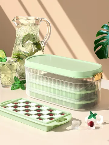 PET Kunststoff Eiswürfelbereiter Mit Deckel Große Kapazität Eis Aufbewahrungsbox Kühlschrank Eisbereiter Küche Bar Zubehör