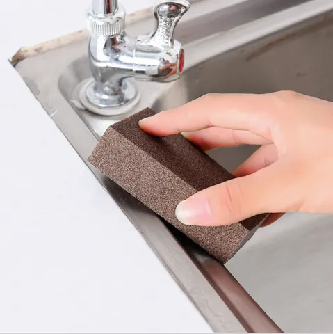 Carborundum Nano Cleaning Sponge Kitchen Dishwashing Scouring Pad Rust Removal Pot Cleaning Sponge Wipe Scrub Brush