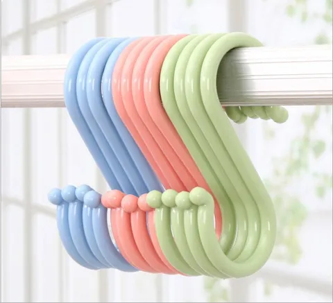 Crochets en S en Plastique Polyvalents Crochets de Suspension Robustes Pour Cuisine Salle de Bain Armoire Organisation de la Maison